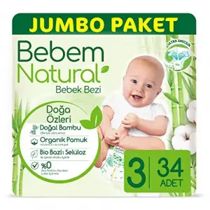 Bebek Bezi 3 Beden Midi, 34 Adet