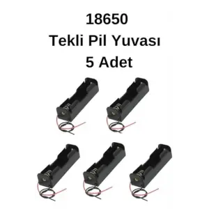 BEENEO 18650 Tekli Pil Yuvası, 5 Adet