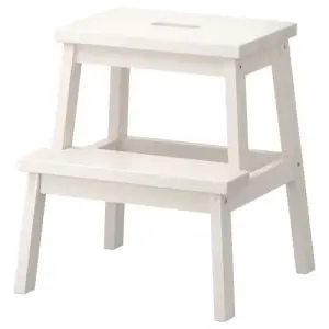 Bekväm Basamaklı Tabure, 50 cm, Beyaz