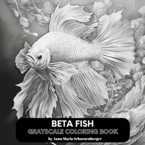 Beta Fısh Grayscale Coloring Book