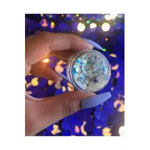 Beyaz bukalemun glitter