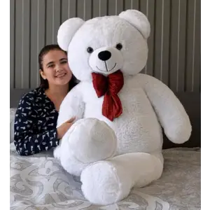 Beyaz Papyonlu Dev Pelüş Ayıcık 160cmbeyaz