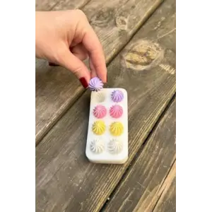 Beze Yedili Silikon Mum Kalıbı