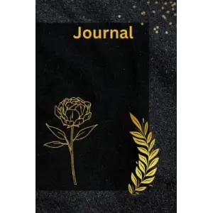 Black and Gold Rose Journal