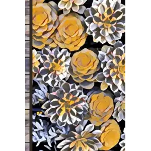 Blank Lined Notepad/Journal: Yellow Succulents