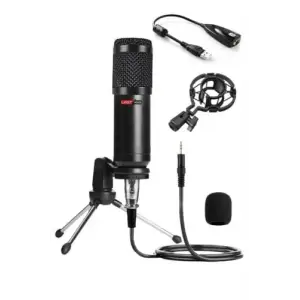 BM800 Condenser Stüdyo Mikrofonu, Mini Tripod ve 7.1 Ses Kartı