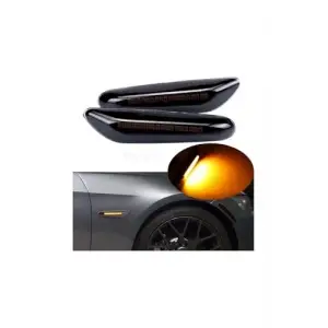 BMW E60 E61 E90 E91 E92 E93 E 46 Düz Ledli Çamurluk Sinyali Sağ Sol Takım (Soketsiz)