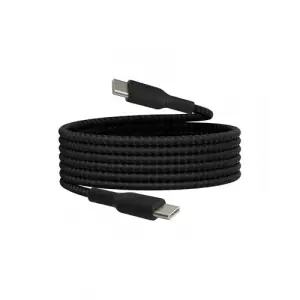 BoostCharge (6.6ft) Braided USB-C to USB-C Cable for iPhone 16, iPhone 16 Pro, iPhone 16 Pro Max, iPhone 16 Plus, iPhone 15, Galaxy S24, S23, Note10, Pixel 9, Pixel 8, iPad Pro & More - Black