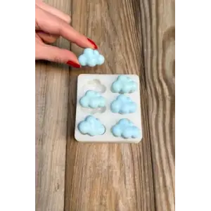 Bubble Bulut Mini Altılı Silikon Mum Kalıbı