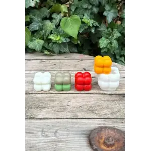 Bubble Küp Mini Tekli Mum Kalıbı (Silikon) 1 Adet