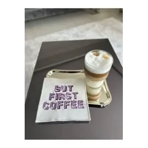 But First Coffee Desenli Kokteyl Peçete