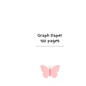 Butterfly, 100 pages graph paper 8x5
