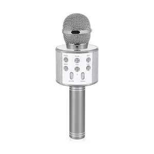 C-8501 Karaoke Mikrofon Bluetooth USB & TF & Aux (Silver)