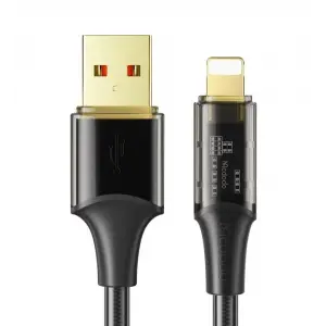 CA-2080 Ligtning 3A Şeffaf Başlıklı Hızlı Data ve Şarj Kablosu
