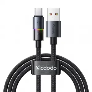 CA-8180 Usb Typec 6A 7 Renkli LED Işıklı Şarj Data Kablosu