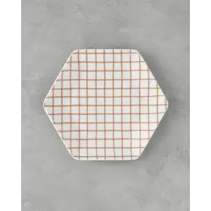 Cella Bone Porselen Servis Tabağı 23 cm Turuncu