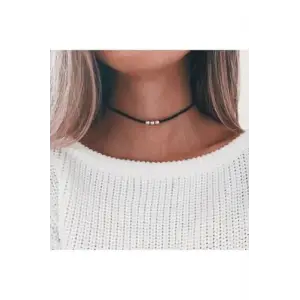 Choker Boyun Kolye, Siyah 14