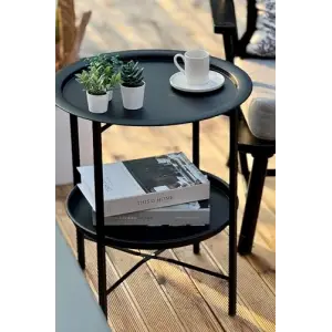 Çift tepsili katlanır sehpa