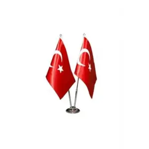 Çiftli (2li) Masa Bayrak Direği