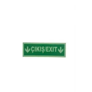 Çıkış Exit Yönlendirme Levhası, Aşağı Yön, Pvc, Kolay Montaj