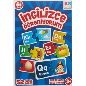Çocuk İngilizce Öğreniyorum 52 parça puzzle