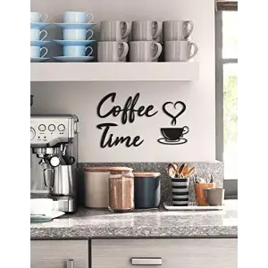 Coffee Time Ahşap Modern Kahve Mutfak Dekoru
