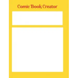Comic Book Creator: 100 page, 8.5x11 blank comic book with grid for your designs, blank cover with block for title and front and back page picture.