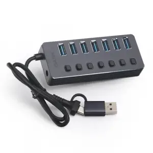 Connect Master 7+1 Hızlı Şarj Adaptörlü USB Hub, USB 3.0