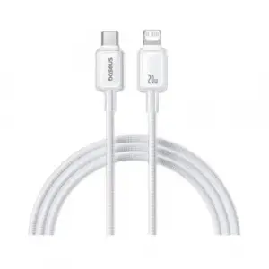 Crystal Hızlı Şarj C+Lightning 20W 1m Data Kablo - Beyaz