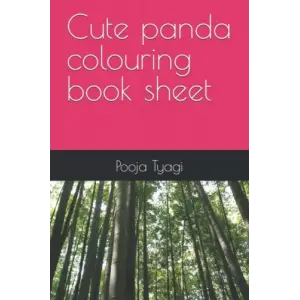 Cute panda colouring book sheet