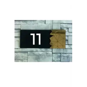 Dekoratif Gold Aynalı Kapı Numarası - 11