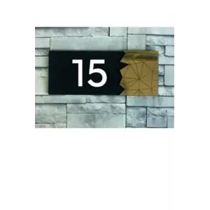 Dekoratif Gold Aynalı Kapı Numarası 15