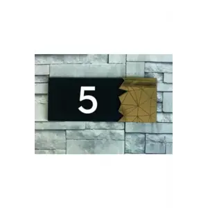Dekoratif Gold Aynalı Kapı Numarası 5