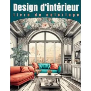 Design d , livre de coloriage, int é rieur