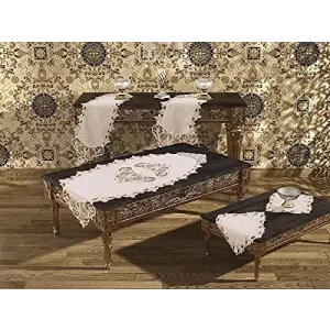 Diamond Salon Takımı 5 Parça Krem
