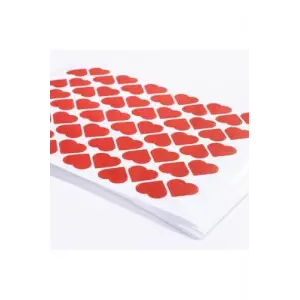 Dikey Şerit Kalpli Sticker Seti, 600 Adet