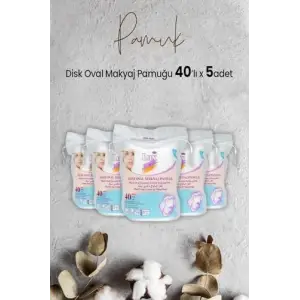 Disk Oval Makyaj Pamuğu 40 lı x 5 Adet