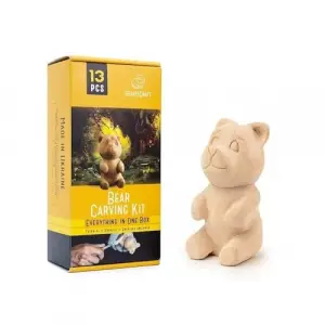 DIY05 Ahşap Ayı Figürü Oyma Hobi Seti