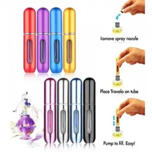 Doldurulabilir Mini Cep Parfüm Şişesi, Taşınabilir Sprey Atomizer, 3 Adet