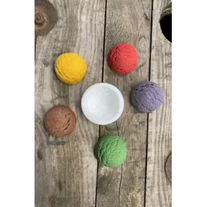 Dondurma Topu Tekli Mum Kalıbı (Silikon)
