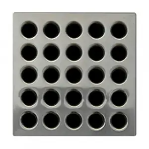 E4404 Square Shower Drain Grate, Brushed Nickel