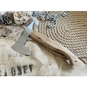 El Yapımı Dövme Kamp Baltası no 2 Çift Yönlü