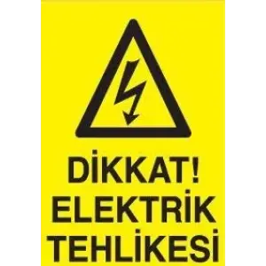 Elektrik Tehlikesi Uyarı Levhası, 30x40 cm