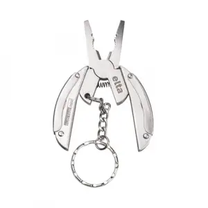 Elta Multi Tool Mini, 7 Fonksiyonlu Katlanır Çok Amaçlı Pense, Paslanmaz Çelik, 75 mm