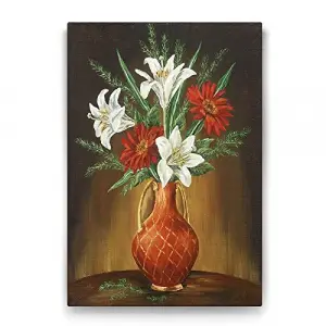 Eski Çiçek Vazo V Tablosu - 50x75cm