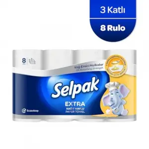 Extra Yağ Emici Kağıt Havlu 8li