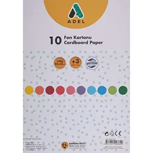 Fon Kartonu, 25x35, Karışık, 10lu
