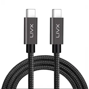 Force 100W Type-C to Type-C USB 3.1 Gen2 10 Gbps 4k@60hz Hızlı Şarj Data ve Görüntü Aktarım Kablosu Örgülü GN (1 Metre)
