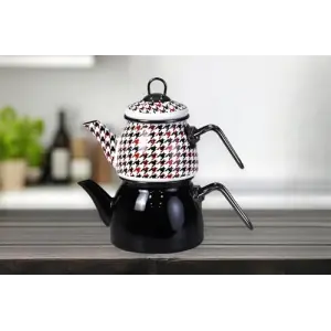 Forte Black Mini Model Emaye Çaydanlık