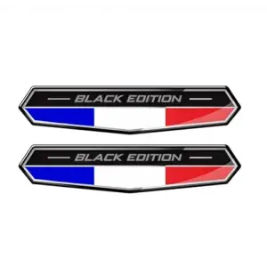 Fransa Bayraklı Black Edition 3D Sticker